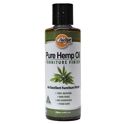 Aussie Furniture Care Pure Hemp Oil Furniture Polish & Finishing Oil for Chalk Paint & Wood Restoration 250ml