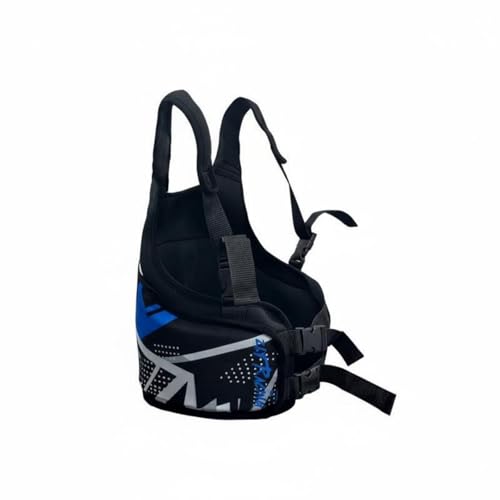 Gilet de protection karting adulte bleu avec coque de poitrine rembourrée pour course et loisir