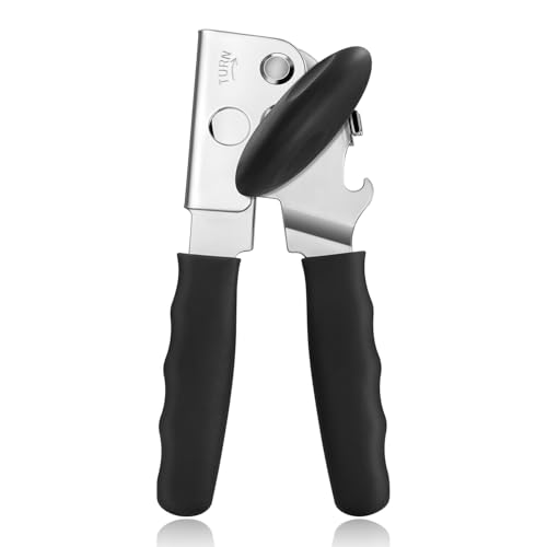 Comparison: Best Hand Can Opener For Seniors 6 Can Opener Manual Heavy Duty, UHIYEE Hand Held Can Openers for Seniors with Comfort Grip Sharp Blade, Solid Steel Hand Manual Can Open with Magnet for Kitchen Camping, Black