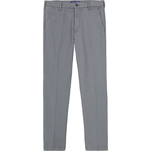 Izod Men's Big-tall Big and Tall Performance Stretch Flat Front Pant, smoked pearl, 46W X 30L