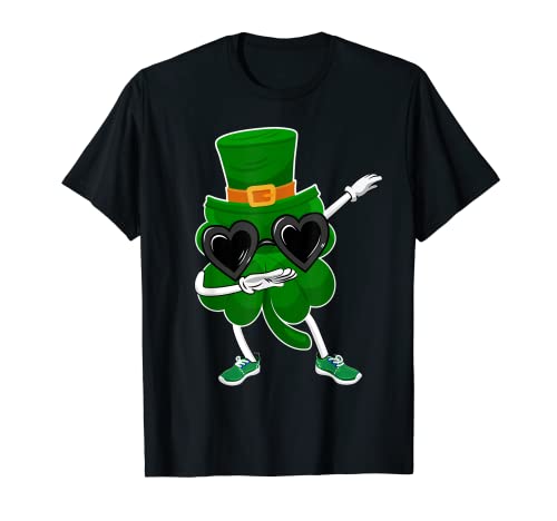 Dabbing Shamrock Happy St Patricks Day Sombrero hip hop dab dance Camiseta
