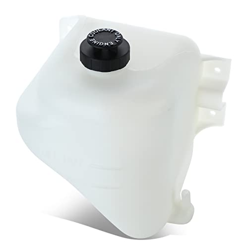 Auto Dynasty GM3014111 Factory Style Car Coolant Overflow Reservoir Tank with Cap Compatible with Chevy S10 Blazer GMC S15 Jimmy 1984-1988, Bare White