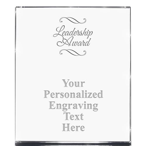 Crown Awards Primes Personalized Crystal Trophy, 6" Engraved Leadership Goodview Wedge Crystal Award Prime