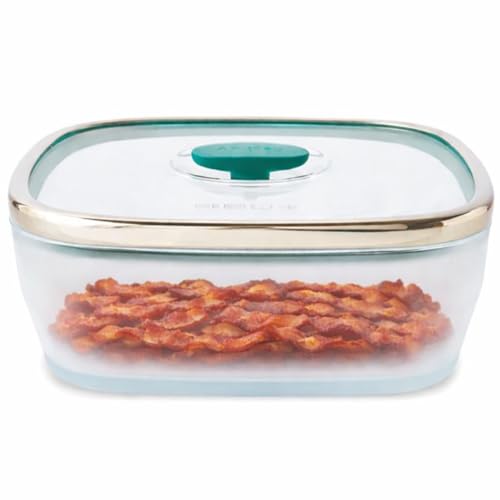 Image of Anyday Microwave Large Square Dish Container | Microwave Safe Containers | Microwave Cooking Bowls | Mixing Bowl with Lid | Borosilicate Glass Containers with Lid, Diameter 22.86cm Capacity 2.4L