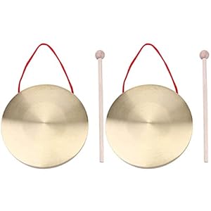 2-delige set van messing gongs percussie instrumenten handgangen spelen kinderen percussie instrumenten muziek speelgoed…