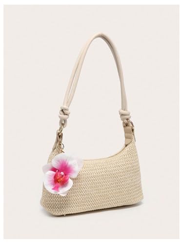 Image of Verdusa Women's Straw Woven Shoulder Bag Tote Handbag Summer Beach Purse Vacation Bags