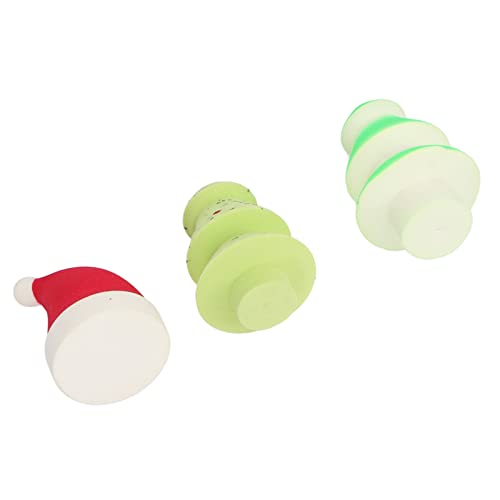 OKJHFD 3pcs Makeup Sponge Christmas Theme High Elasticity Breathable Liquid Cream Blending Sponge Blender Set.