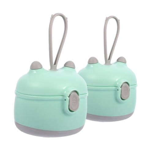 HONITANO 2個カートゥーンデザイン ミルクパウダー配 用 閉式 ベビー用 スナ