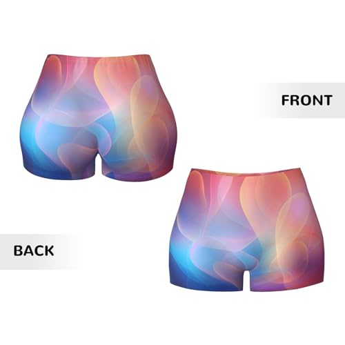 Loving Pattern Sports Shorts, high Elastic Slim Fitness Pants, Suitable for Yoga/Leisure/Daily wear3