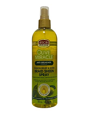 African Pride Olive Miracle Anti-Breakage Braid Sheen Spray