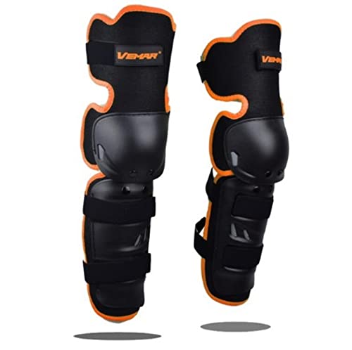 AIZXC 1 Pair Motorcycle Knee Pads Brace Bicycle MTB Cycling Bike Riding Knee Support Protective Gear Guards for Adult Outdoor Sports Knee Protector Gear (Orange)