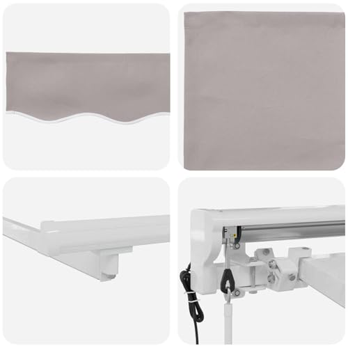 Auvent rétractable électrique gris protège votre terrasse de la chaleur - 7