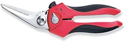 989, Mini-max, 8" Multi-purpose Heavy Duty Shears - Angled with Wire Cutting Notch