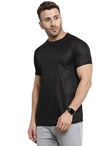 Image of AWG ALL WEATHER GEAR Men's Round Neck Half Sleeves, Lightweight Quick Dry Regular Dry Fit Sports T-shirt