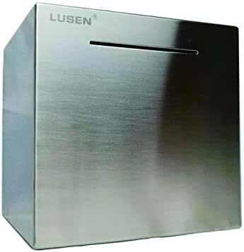 LUSEN Safe Piggy Bank Made of Stainless Stell,Safe Box Money Savings Bank for Kids,Can Only Save The Piggy Bank That Cannot be Taken Out(5.9"X5.9"X5.9")