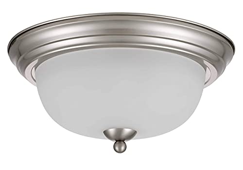 Tawson Joel Modern 2-Light Flush Mount Ceiling Light Fixture with Etched Glass Shade for Hallway, Entryway, Passway, Dining Room, Bedroom, Garage, Kitchen, Balcony, Living Room by Tawson - Image 8