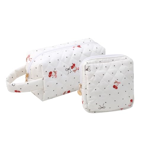 Floral Makeup Bag Set for Women Girls Cosmetic Travel Toiletry Bag
