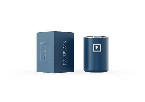 IRON °FLASK Low Ball 12 oz Insulated Tumbler w Flip Lid - Portable Travel Mug Tumbler for Hot & Cold Drink - Leak-Proof, Double Walled - Water, Coffee - Mothers Day Gifts - Twilight Blue