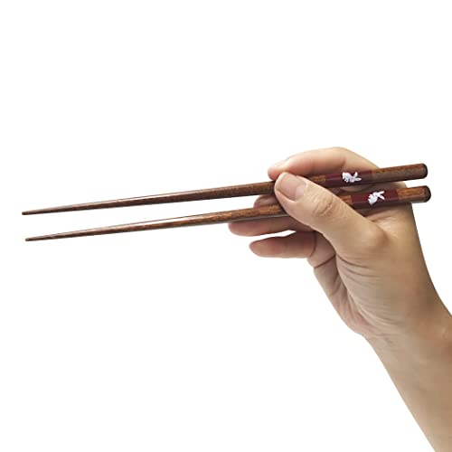 【小浜産 食洗器対応箸】 天然木 日本製 おはし 高級 和柄 モダン 木箸 竹箸 すべり止め 家庭用 (うさぎ 女性用21p)