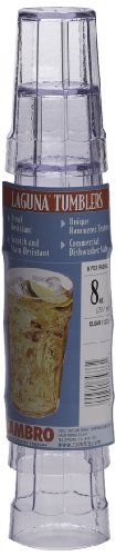 Cambro Laguna Tumbler estriado de 8 oz un pack de 6 vasos con diseño duradero y elegante 2