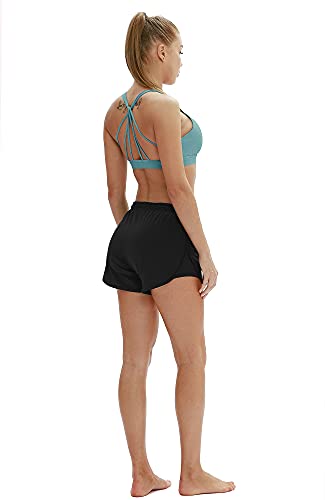 Image of icyzone Women's Padded Strappy Workout Running Sports Bras Medium Impact