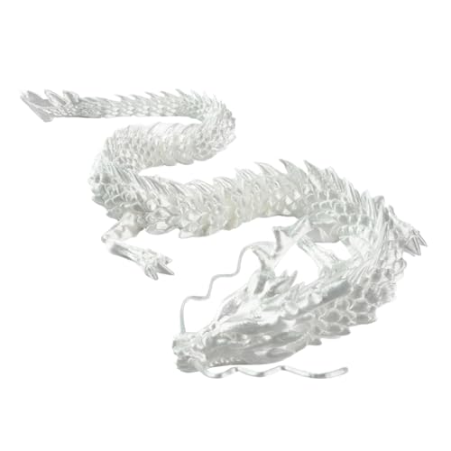 プリント多関節ドラゴン 30cm 柔軟な多関節ドラゴン プリントそわそわおもちゃ 昇運金龍 龍の置物 風水 ドラゴンフィギュア 龍模型 可動 オーナメント 中国のドラゴンおもちゃの装飾品