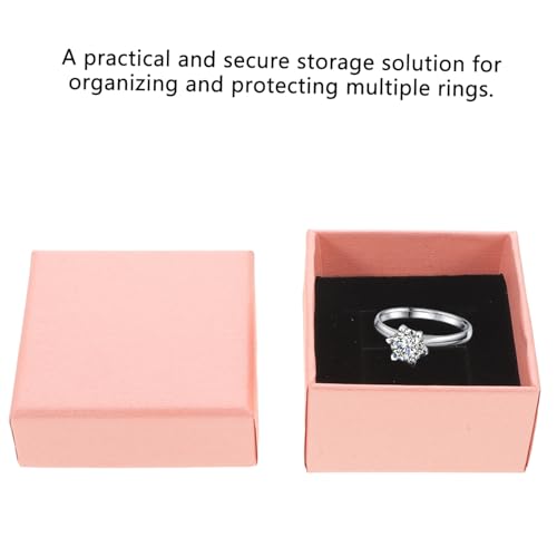 Boîtes à bijoux rose de rangement pour boucles d'oreilles mini - 8