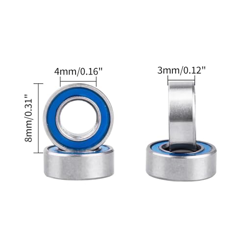 Image of High Performance Professional RC Ball Bearings 10pcs for Traxxas Arrma Axial HPI Team Associated Losi Redcat Racing RC Cars Trucks Models (4x8x3mm)
