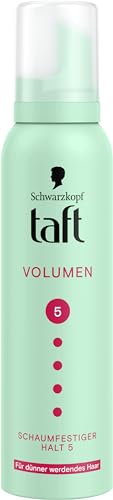 TAFT Mousse coiffante pour cheveux clairsemés, niveau de tenue 5 (150 ml), mousse capillaire pour un volume et une tenue très forte, coiffure avec une tenue...
