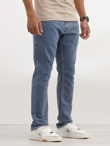 Image of WROGN Men's Slim Fit Jeans | Mid Rise | Jeans for Man