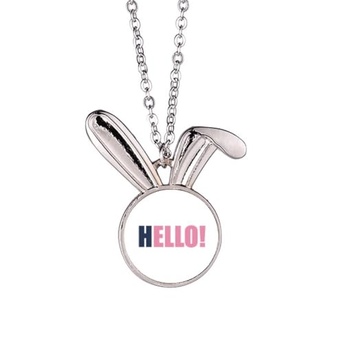 Collier pendentif lapin Hello Citation en argent pour femme