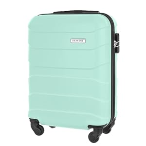 BARRENS koffer, trolleys, handbagage, koffer, reiskoffer, trolley, harde koffer, cabinekoffer, reiskoffer met wielen, bagage, trolley, handbagage 55 x 40 x 20 cm (bordeauxrood), munt, Kabine,