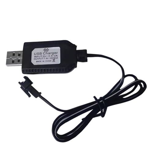 Cavo Caricabatteria USB - Cavo Di Ricarica USB Per Batteria Al Litio, Caricabatterie Per Auto RC | Ricarica Per Giocattolo 7,4 V 1000 MA, Aereo RC Al Litio SM-2P SM-3P -4P, Carica Drone Adattata