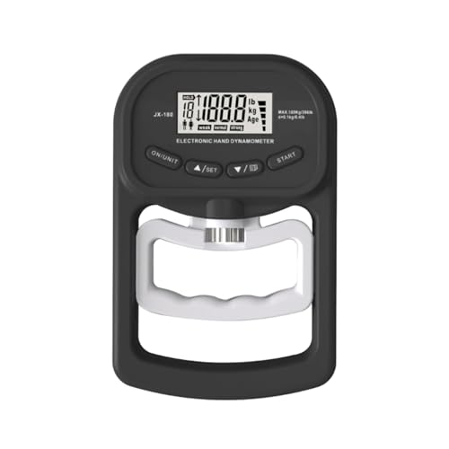 YQVEOT Medidor de Fuerza Digital, Dinamómetro de Mano Digital Medidor de medición de Fuerza de Agarre Captura automática Potencia de Agarre Manual electrónico 396 LB / 180 kg(Nero)