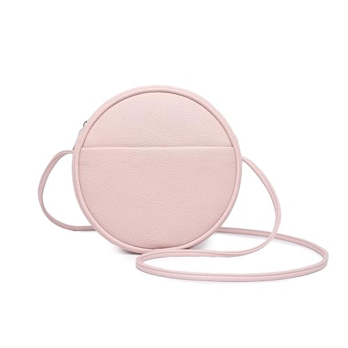 Image of Circle Crossbody Bag for Women NYLON Circle Purse with Zipper Adjustable Knot Shoulder Straps