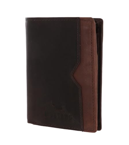 Porte-monnaie Mustang en cuir véritable marron La Spezia au design élégant