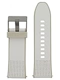  Diesel Uhrband Wechselarmband LB-DZ7419 Ersatzband Kautschuk 28 mm Weiß-Beige