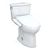 TOTO Drake Transitional WASHLET+ Two-Piece Elongated 1.28 GPF TORNADO FLUSH Toilet with C2 Bidet Seat, Cotton White - MW7863074CEG#01