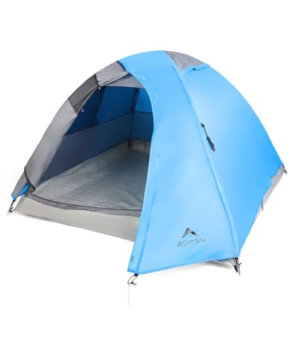Image of 3 Person Camping Tent ET1100, Horizon Blue /Grey | Lightweight, Waterproof, Easy Setup, For Hiking Backpacking Trekking Festivals