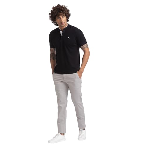 Image of Parx Men's Cotton Polyester Blend Solid Pattern Regular Fit Henley Collar Henley Neck Half Sleeve Casual T-Shirt