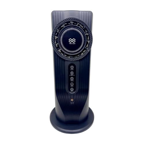 Milageto Ventilador Aire refrigerador silencioso 6 Velocidad Ajustable 1 a 6 Horas Ventilador de refrigeración de la Mesa de enfriamiento para el, Gris