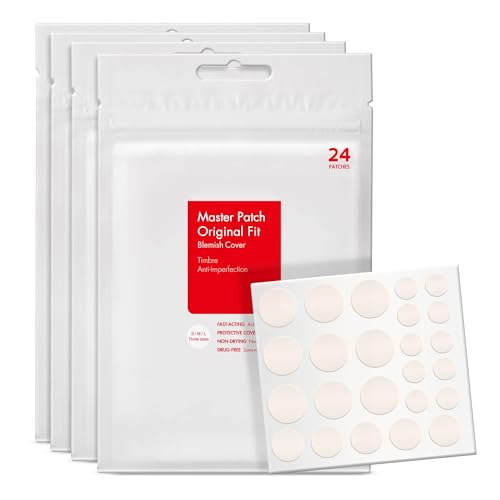 Lboylove 96 Pcs Pimple Patches Hydrocolloid Acne Absorbing Invisible Zits Spot Patches For Skin Care Vegan & Cruelty Free 3 Sizes (4 Packs)