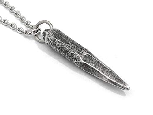 Metal Stake Necklace, Vampire Hunter and Slayer Pendant Punk Jewelry