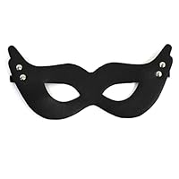 ベネチアンマスク　Bauta Ducale Black Men's Black Leather Bauta style Masquerade Venetian mask