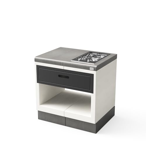 TUOZI - Módulo de soporte para encimeras KITAWAY GAS para Barbacoa de Obra Prefabricada (Blanco, Gris - 84 x 63 x 63 cm) - Uso en Exteriores