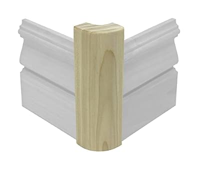 3/4" x 2" x 6" Poplar (Paint Grade) Outside Radius Corner Base Block - Fits 3/8" Radius (Mini Bullnose or Baby Bullnose) (25)