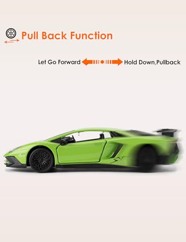 Modelo de Auto Lamborghini LP750-4 SV 1:36 Verde miniatura 4