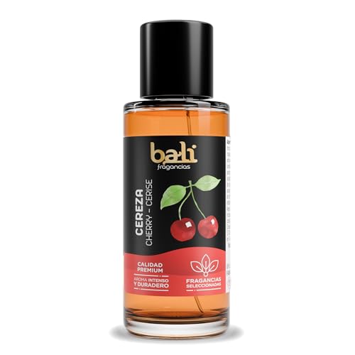 Bali fragancias Esencia al Aceite de Cereza para Humidificador. Ambientador Dulce en Esencia para Difusor. Aceite Natural para Quemador de Aromaterapia. 50 ml