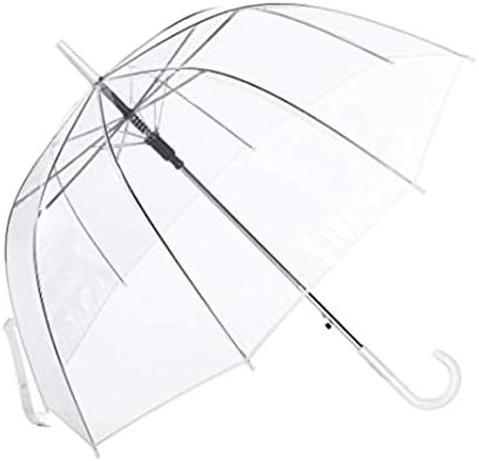 Good Deals 85cm Clear See Through Dome Umbrella windproof Transparent Walking Rain Brolly