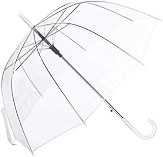 Good Deals 85cm Clear See Through Dome Umbrella windproof Transparent Walking Rain Brolly